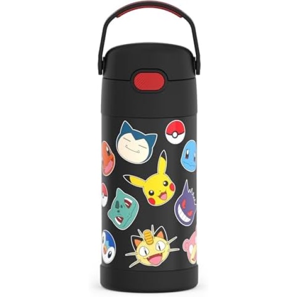 THERMOS FUNTAINER Water Bottle with Straw - 12 Ounce - Kids Stainless Steel