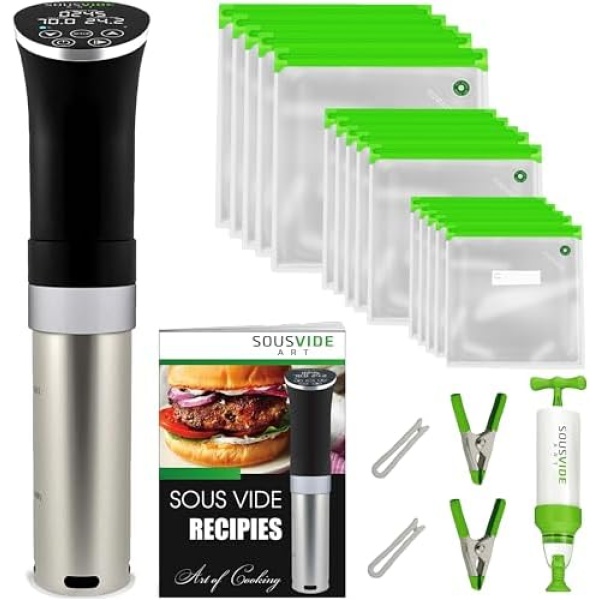 SOUSVIDE ART Sous Vide Cooker Kit - 1000W Immersion Circulator