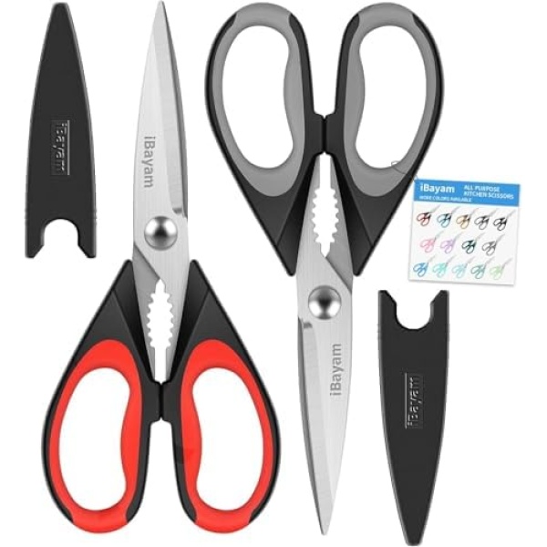 iBayam Kitchen Scissors All Purpose Heavy Duty, Kitchen Utensils Set, Stainless