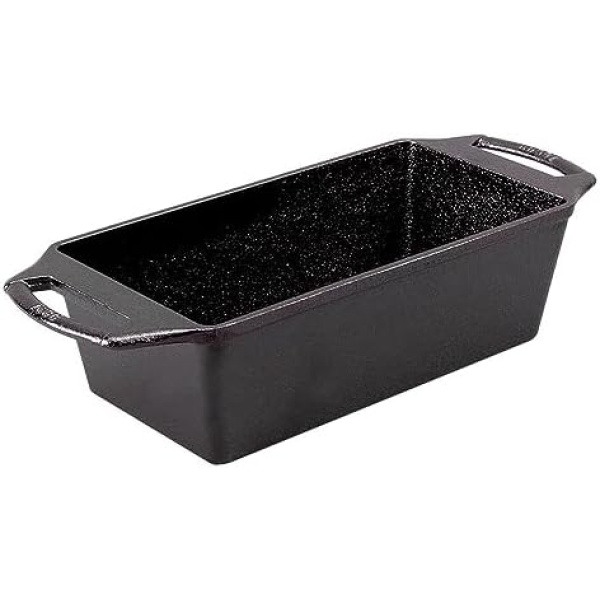 Lodge Cast Iron Loaf Pan 8.5x4.5 Inch, Black