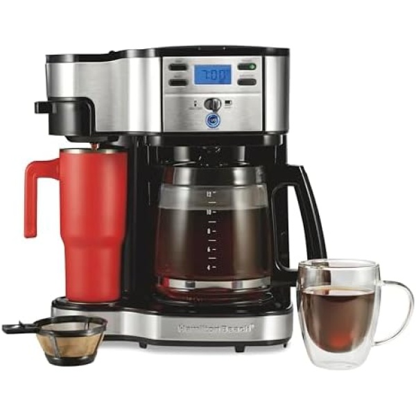 Hamilton Beach 2-Way 12 Cup Programmable Drip Coffee Maker & Single Serve