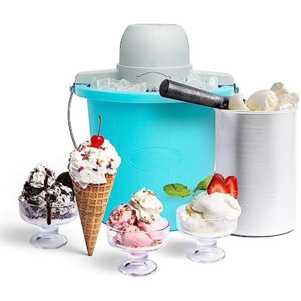 Nostalgia Electric Ice Cream Maker - Old Fashioned Soft Serve Ice Cream Machine