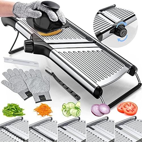 Gramercy Adjustable Mandoline Food Slicer, Mandoline Slicer for Kitchen