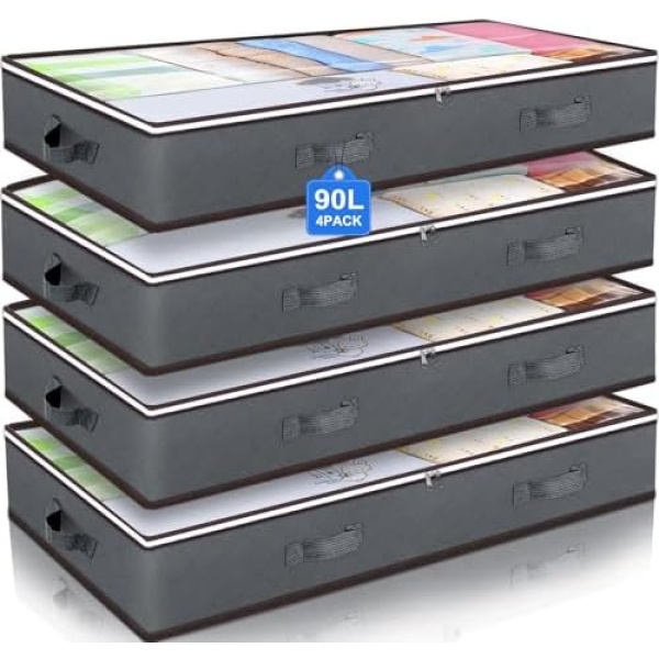 Budding Joy 90L Under Bed Storage Containers, Closet Organizers and Storage