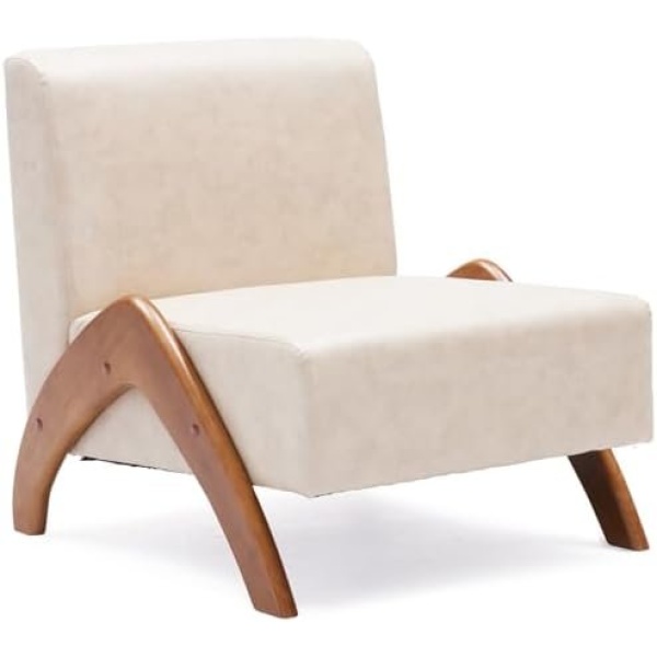 Oversized Accent Chair, upholstered armless mid Century Modern Living Room Chair