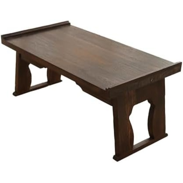 Japanese Wood Floor Table with Foldable Legs - Coffee Tables for Living Room