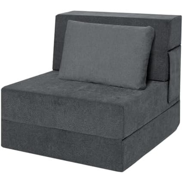 Folding Sofa Bed Chair with Pillow,Convertible Fold Out Chair Bed Sleeper