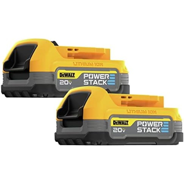 DEWALT 20V MAX POWERSTACK Lithium Ion Battery 2 Pack (DCBP034-2)