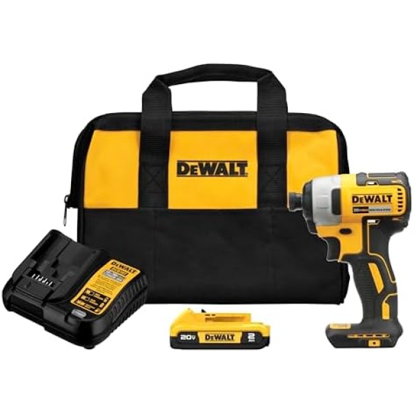 DEWALT 20V MAX Impact Driver, 1/4 Inch, Battery and Charger Included (DCF787D1)