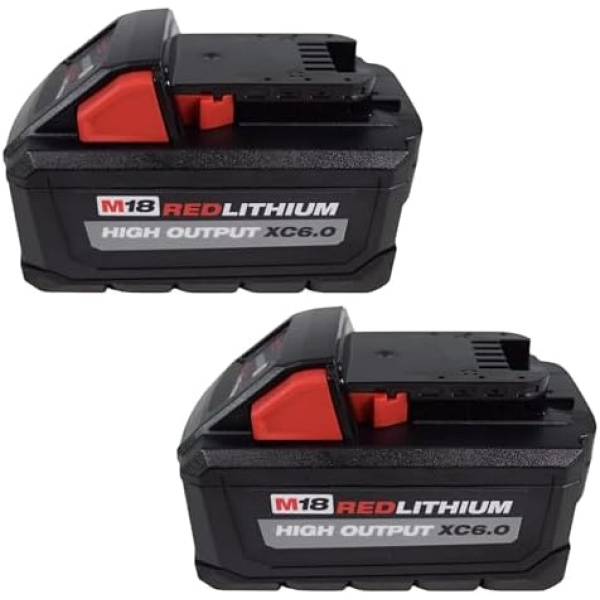 MilwaukeeTool 48-11-1862 M18 Lithium-Ion High Output 6.0Ah Battery Pack (2-Pack)