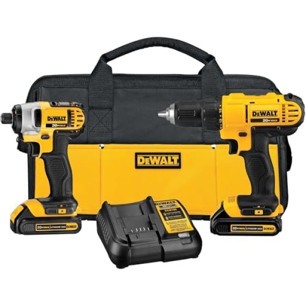 DEWALT 20V MAX Cordless Drill and Impact Driver, Power Tool Combo Kit