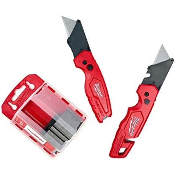 Milwaukee Fastback Flip Utility Knife 2 Piece Set with Razor Blade Dispenser