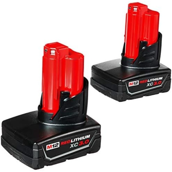 Milwaukee 48-11-2412 Twin Pack of 3.0 Amp Hour Extended Capacity 12V Lithium Ion