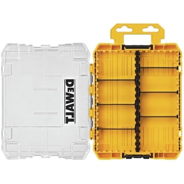 DEWALT Tool Box, Tough Case Organizer, Medium, 8-Compartments, for Small Tools