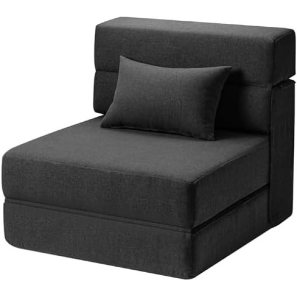 Folding Sofa Bed with Pillow- Convertible Chair Floor Couch & Sleeping Mattress