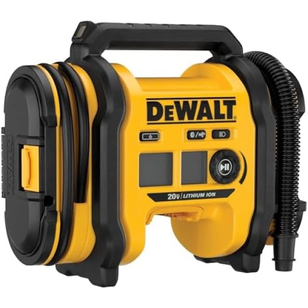 DEWALT Tire Inflator Portable Air Compressor 20V MAX, Air Pump with Automatic