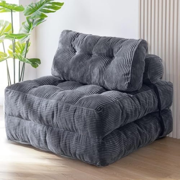 MAXYOYO Folding Sofa Bed, Convertible Sleeper Chair with Pillow Foldable