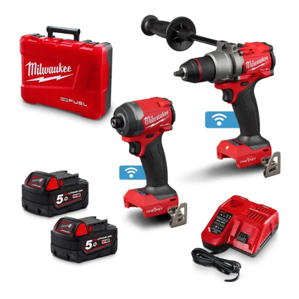 MILWAUKEE 18V FUEL™ ONE-KEY™ 2 PIECE 2 X 5.0AH COMBO KIT M18ONEPP2A3502C