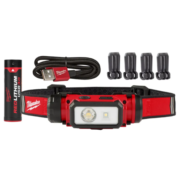 MILWAUKEE REDLITHIUM™ USB RECHARGEABLE HARD HAT HEADLAMP KIT L4HL2301